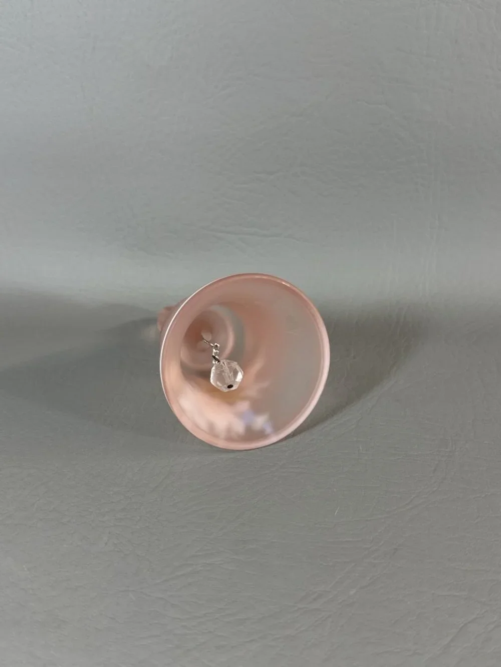 Westmoreland Glass Bell Hand-Painted Flowers Pink Satin Finish Vintage